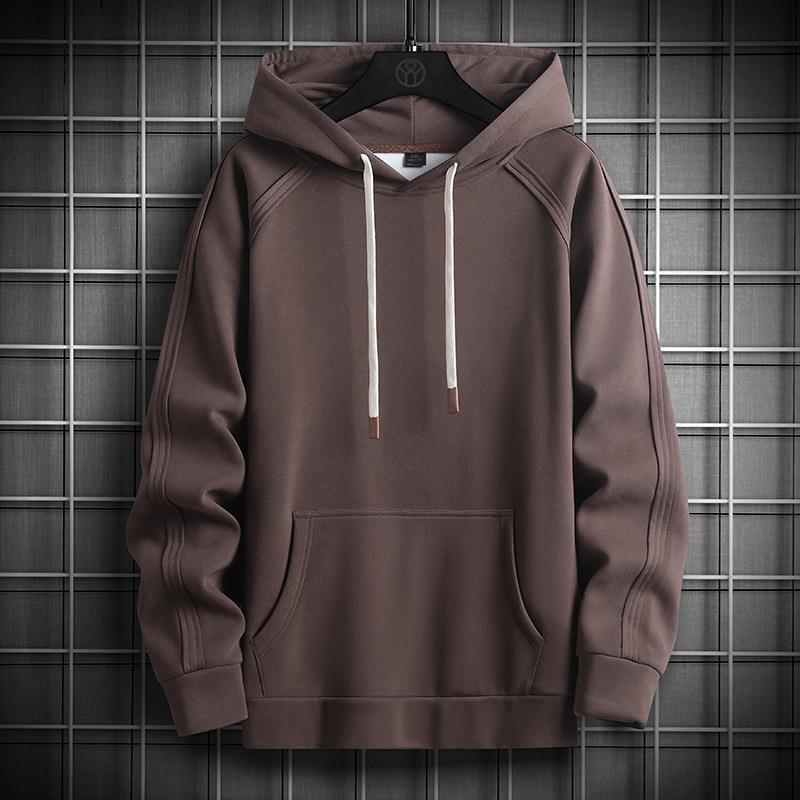 Heavy Cotton Hooded Sweater Men's Simple Solid Color