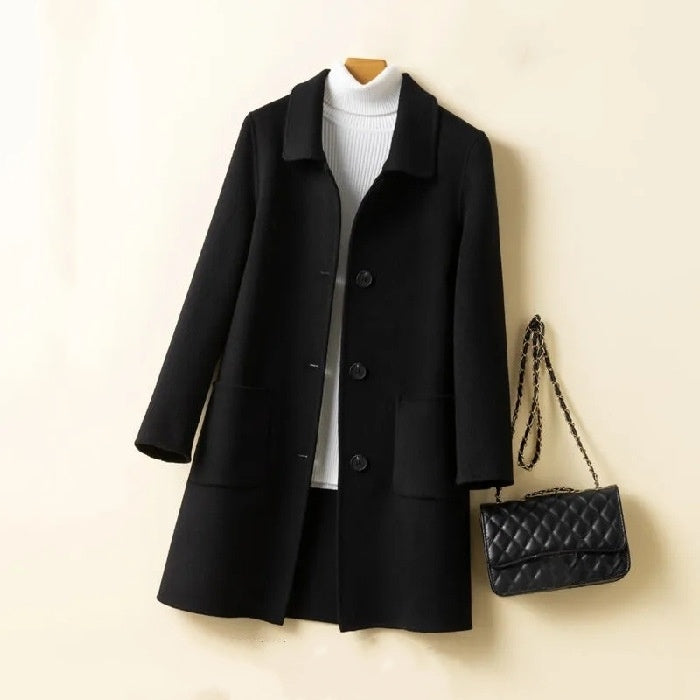 Korean Style Double-sided Cashmere Woolen Coat