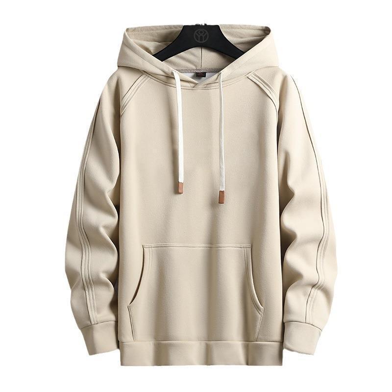 Heavy Cotton Hooded Sweater Men's Simple Solid Color