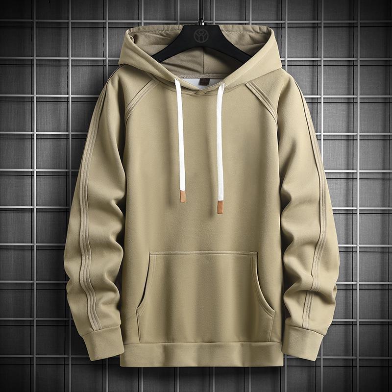 Heavy Cotton Hooded Sweater Men's Simple Solid Color