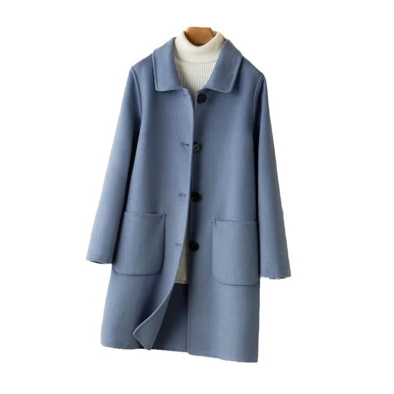 Korean Style Double-sided Cashmere Woolen Coat