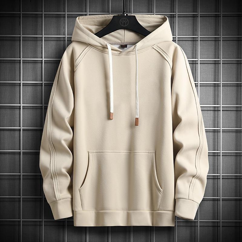 Heavy Cotton Hooded Sweater Men's Simple Solid Color